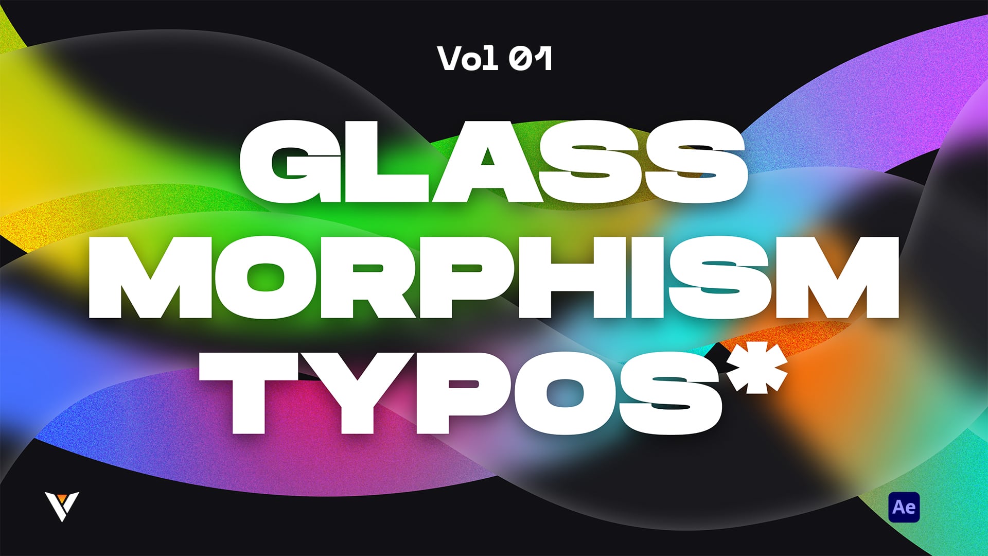 Glass Morphism Typography AE Vol 01